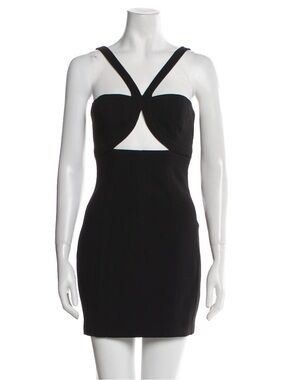 NWT Misha Black Cutout Mini Dress with Strappy Detail